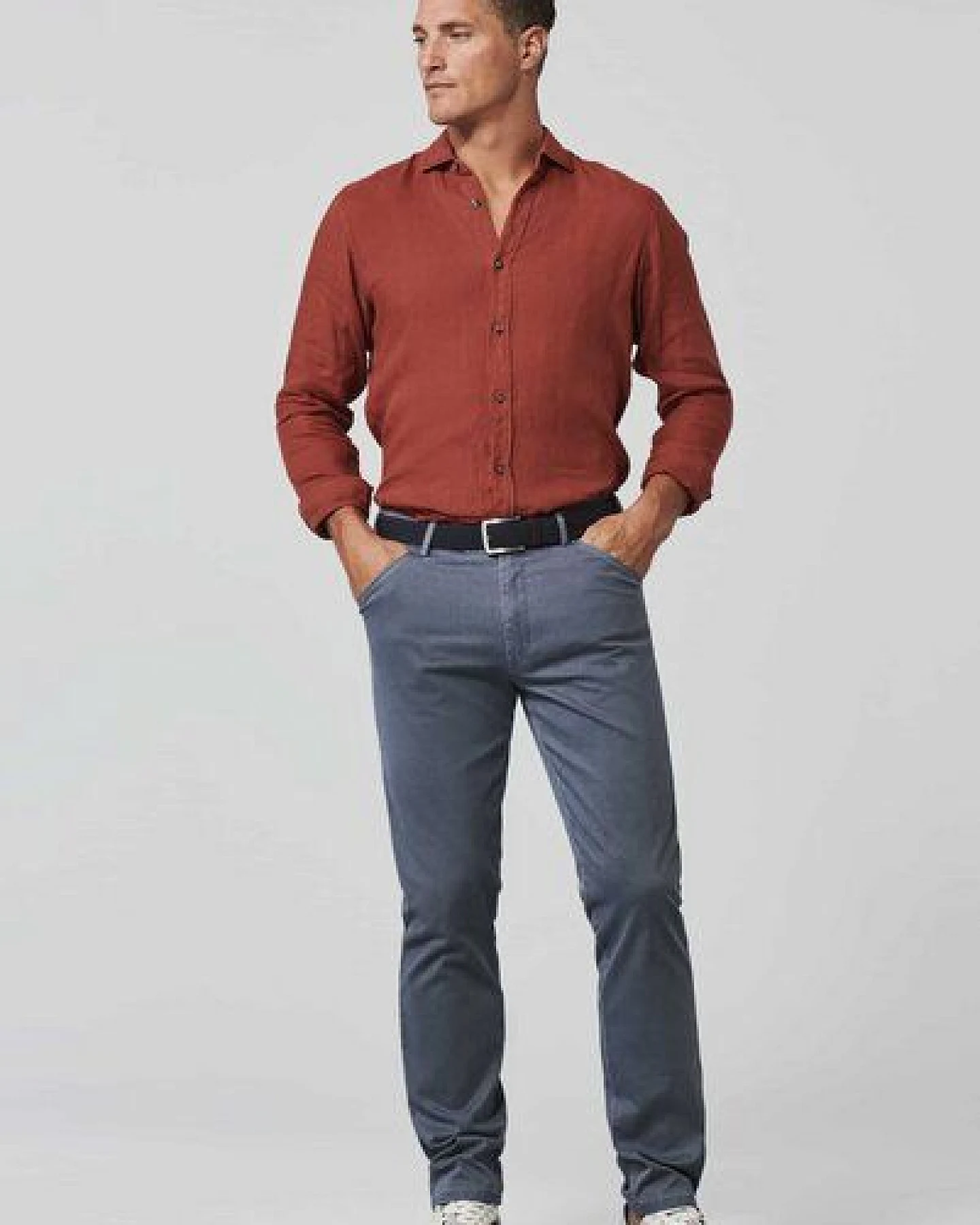 MEYER TWO-TONE-BAUMWOLLSTRETCH CHINO – Ansicht 2