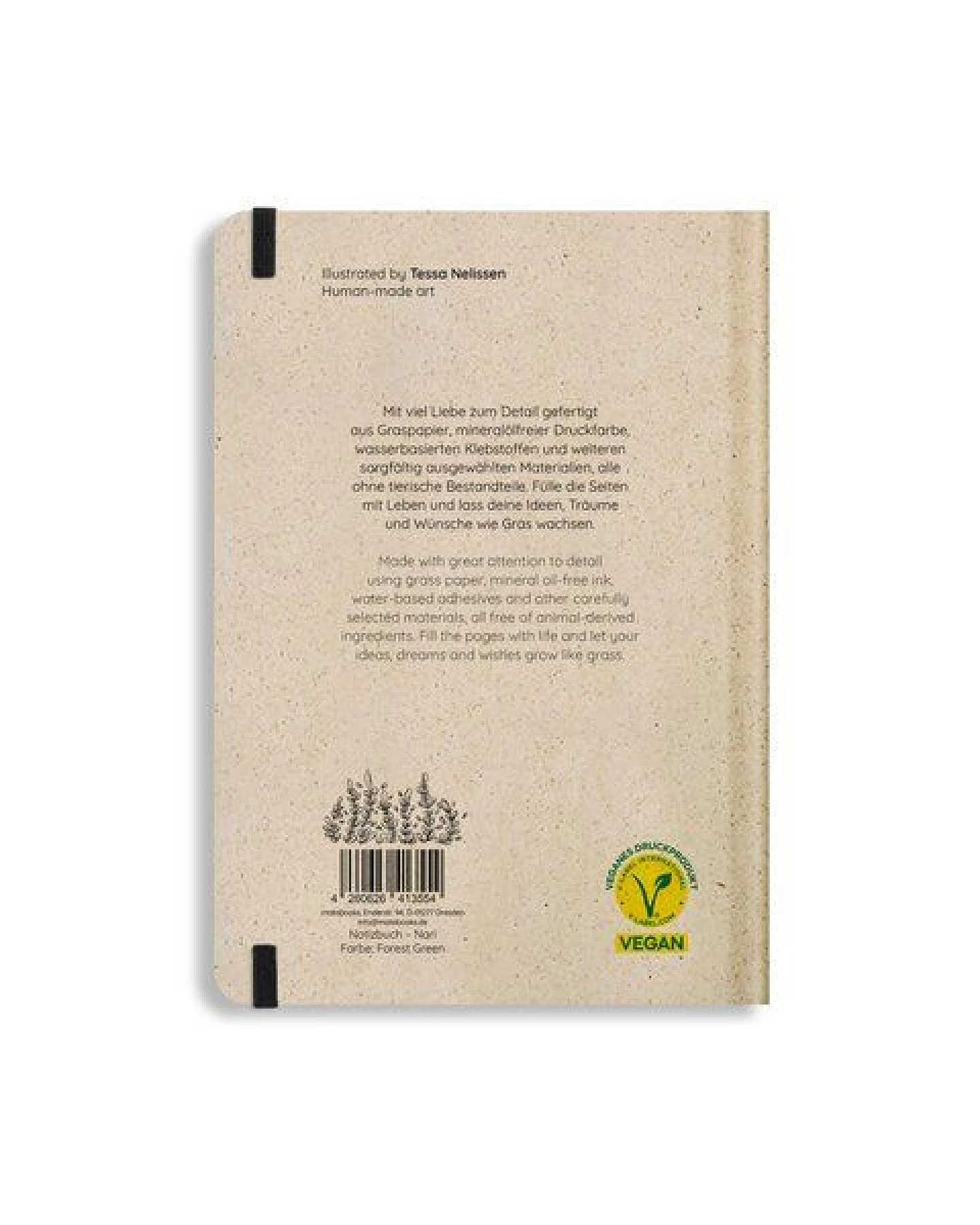 matabooks® Notizbuch A5 punktiert aus Süßgraspapier mit Graspapier-Cover – Nari (punktiert) – Ansicht 4