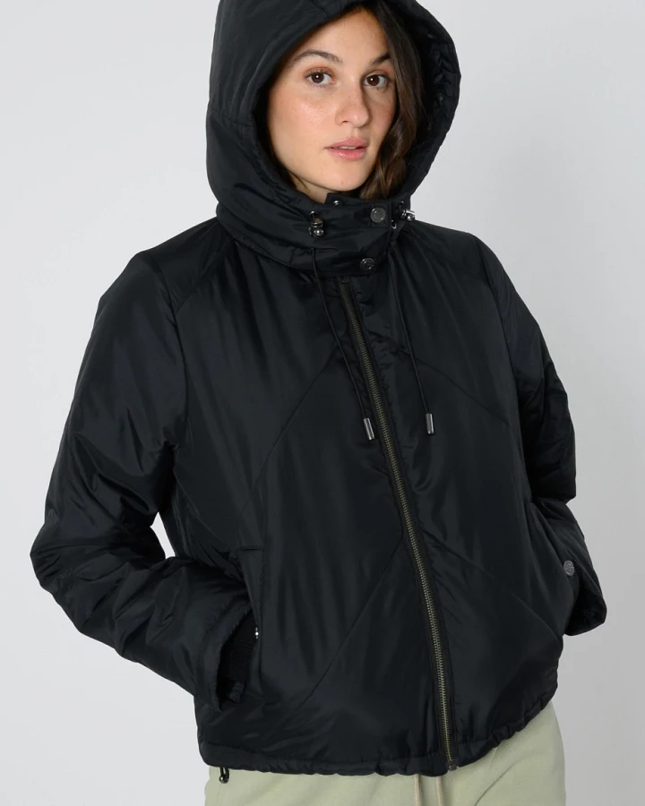 ThokkThokk Damen vegan Kurze Jacke Schwarz