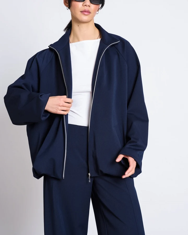 JAN N JUNE Damen vegan Oversize Blouson Derin Nightfall