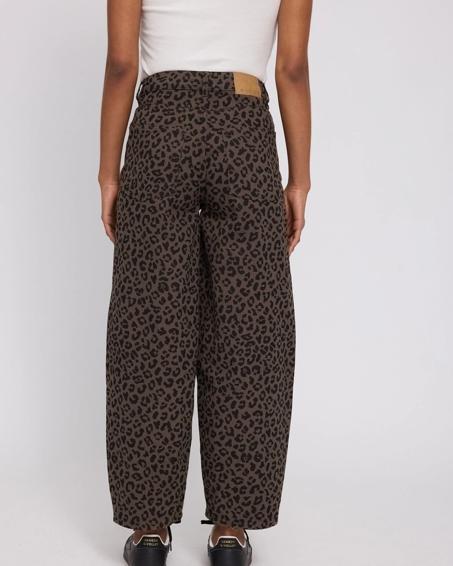 Jeans Barrel Printed Leo Chocolate Brown – Ansicht 2