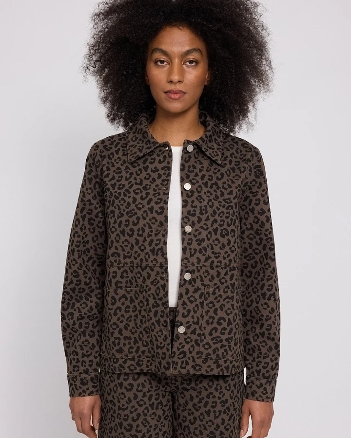 Produktseite: Jacke Printed Denim Leo Braun