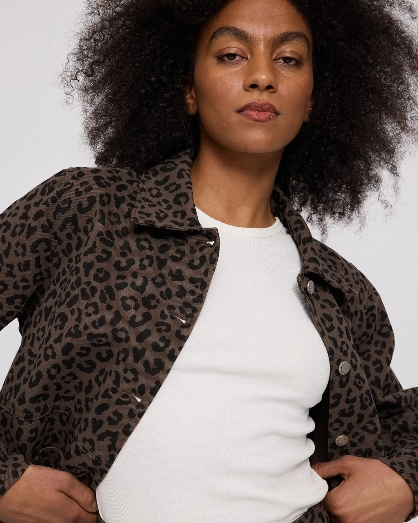 Jacke Printed Denim Leo Braun – Ansicht 6