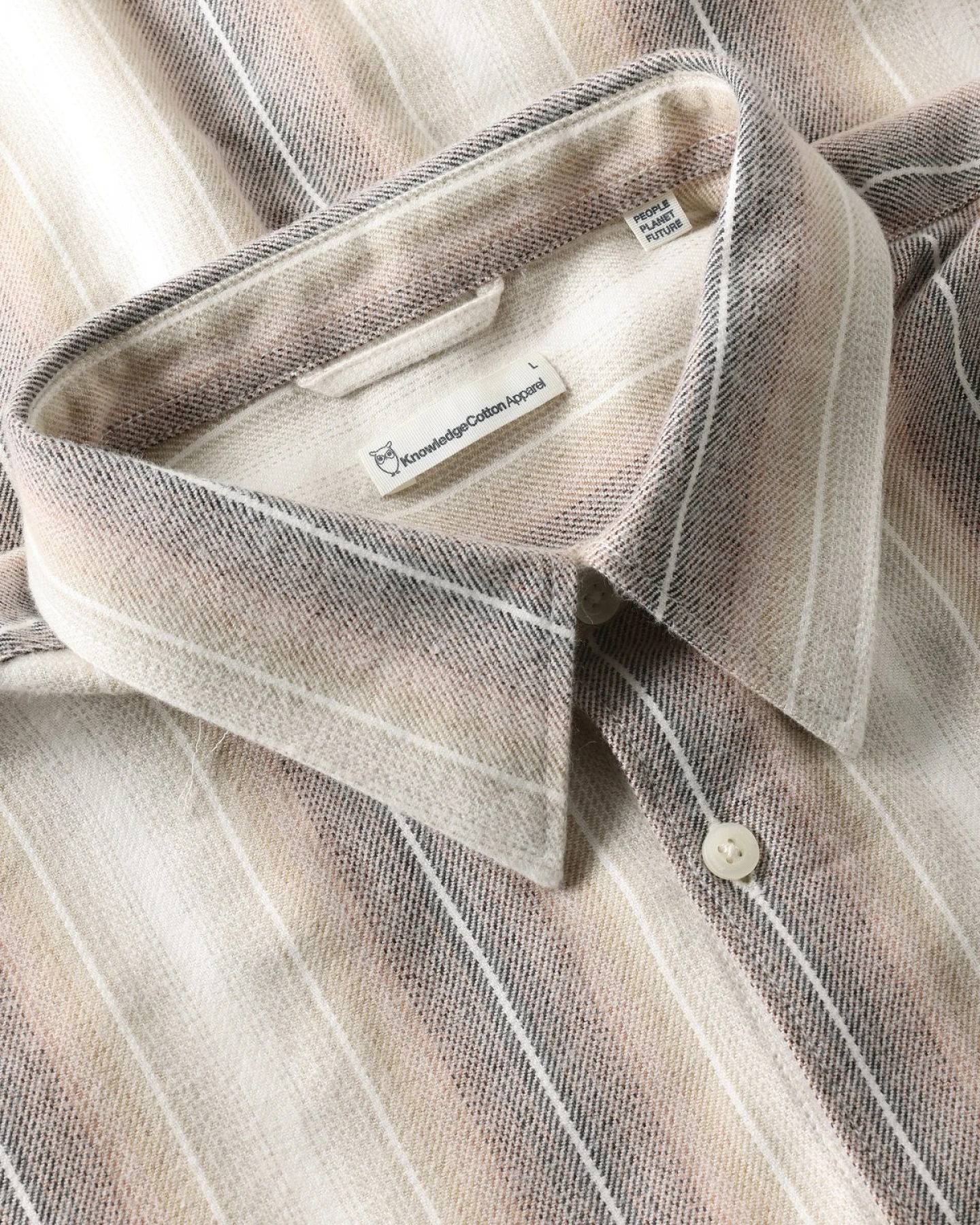 Hemd Dune Regular Stripe Beige – Ansicht 4