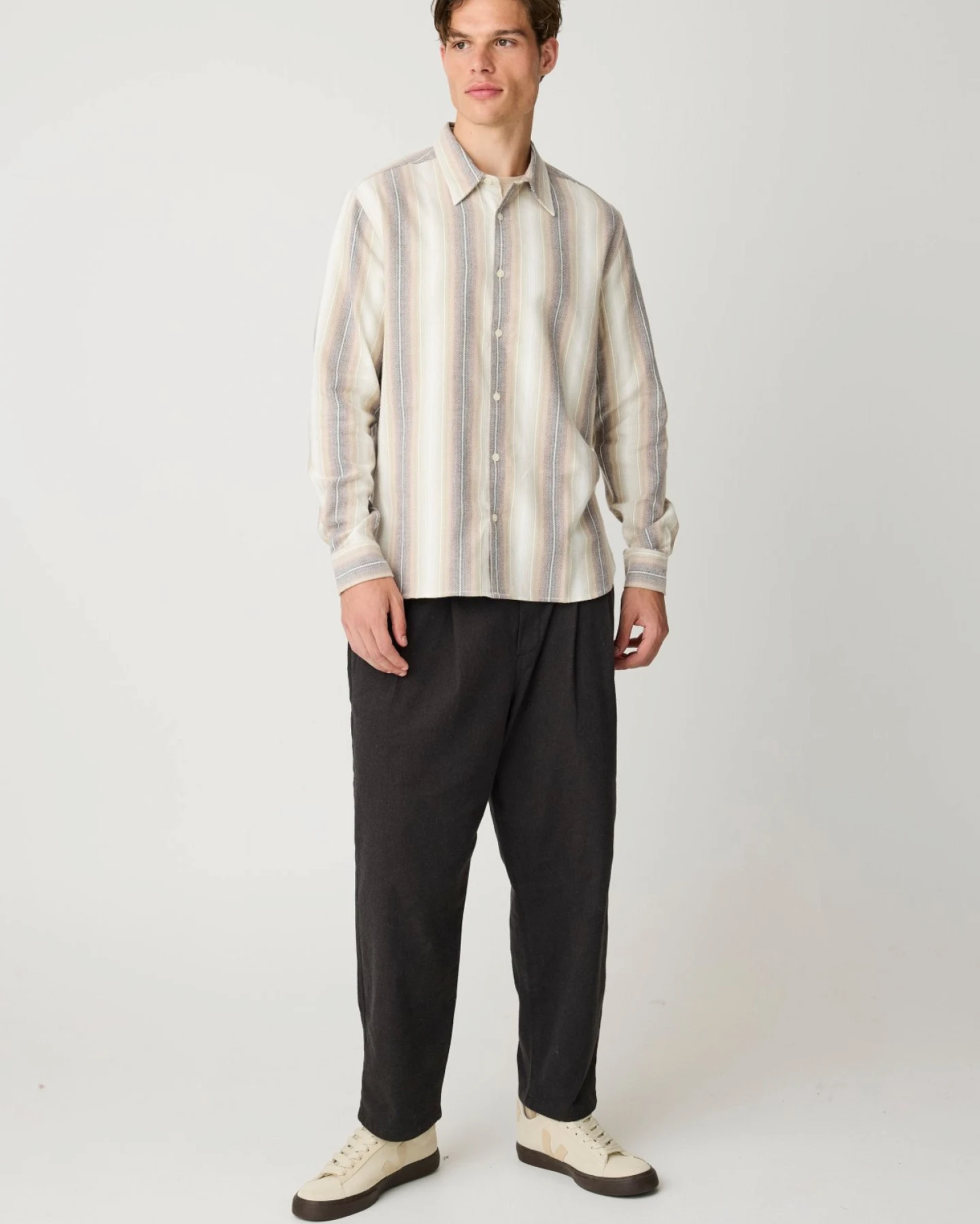 Hemd Dune Regular Stripe Beige – Ansicht 3