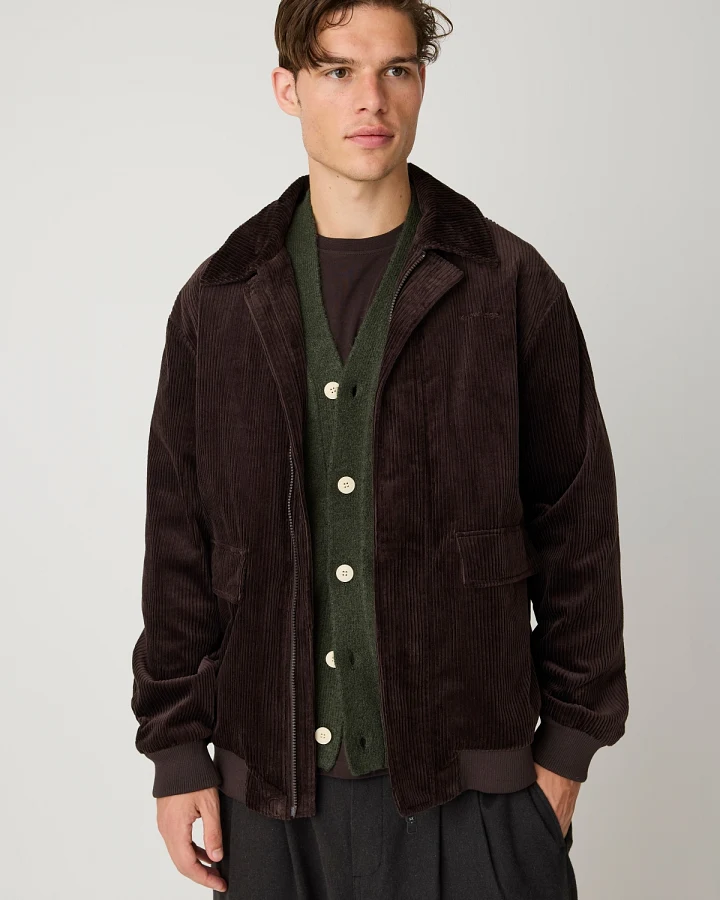 Jacke Corduroy Bomber Braun