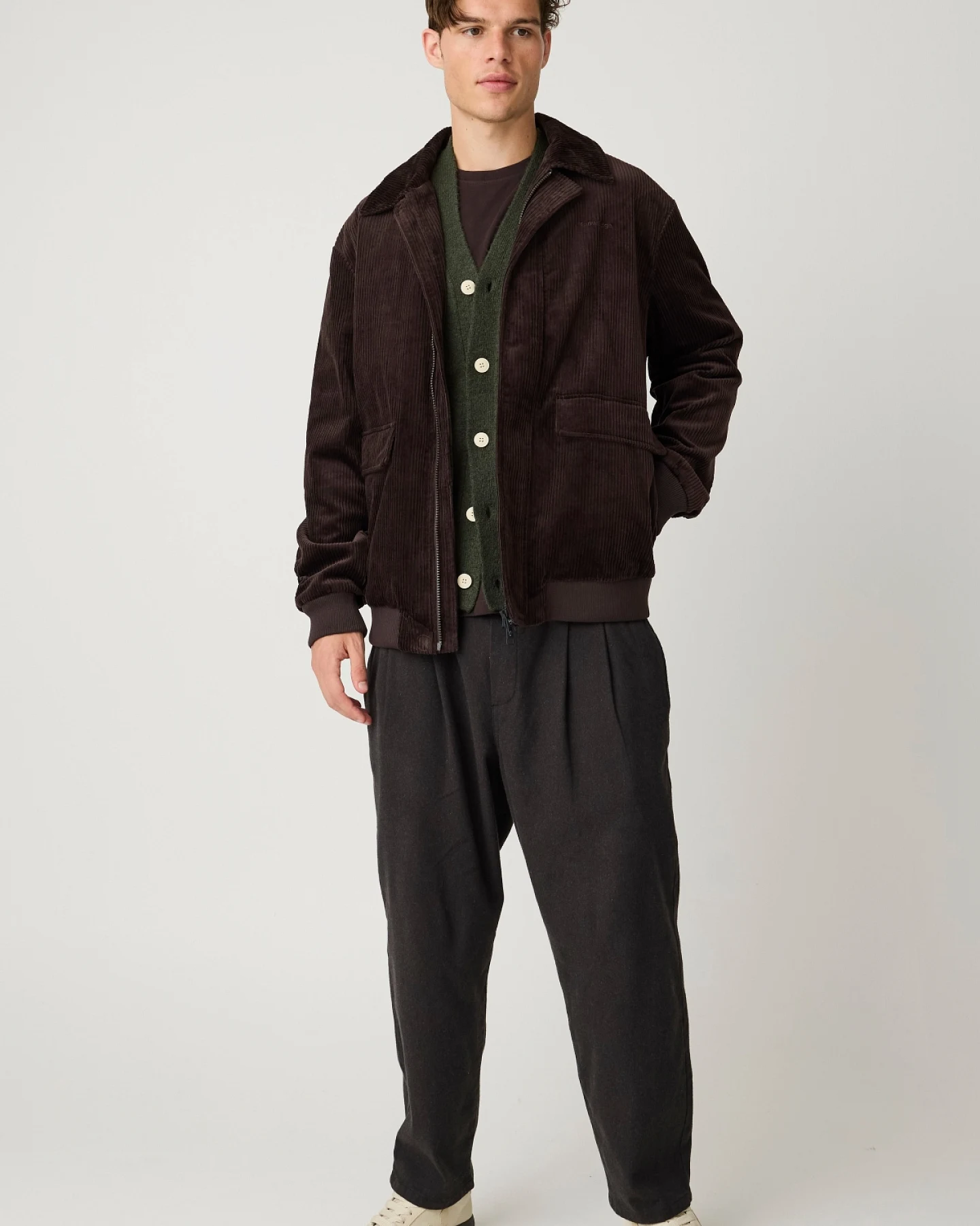 Jacke Corduroy Bomber Braun – Ansicht 4
