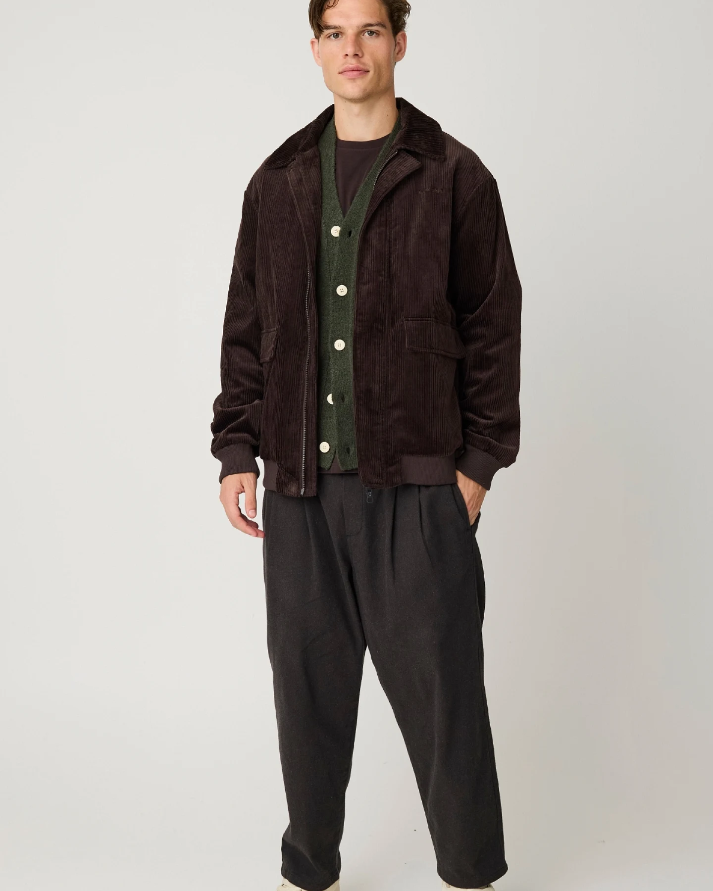 Jacke Corduroy Bomber Braun – Ansicht 5