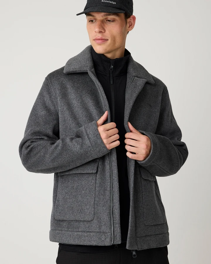 Wolljacke Grau