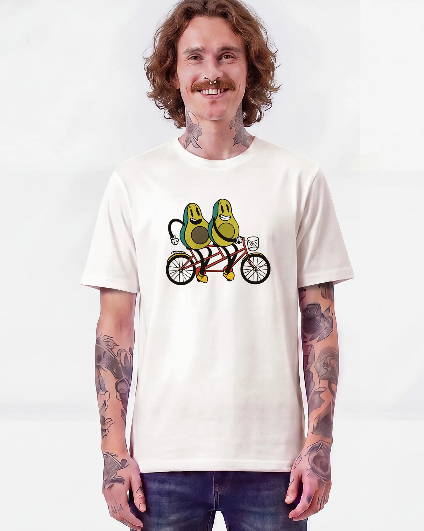 Watapparel T-Shirt Avocado Fahrrad – Ansicht 2
