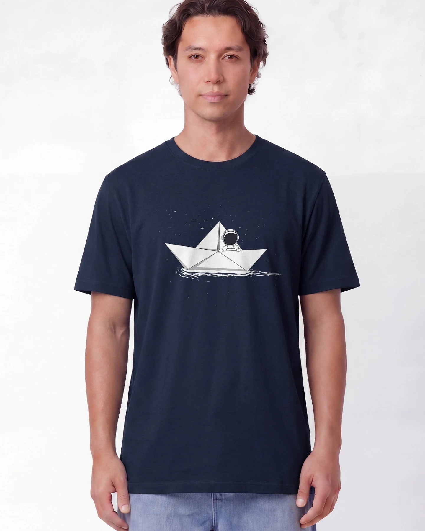 Watapparel T-Shirt Astronaut in paper boat – Ansicht 2