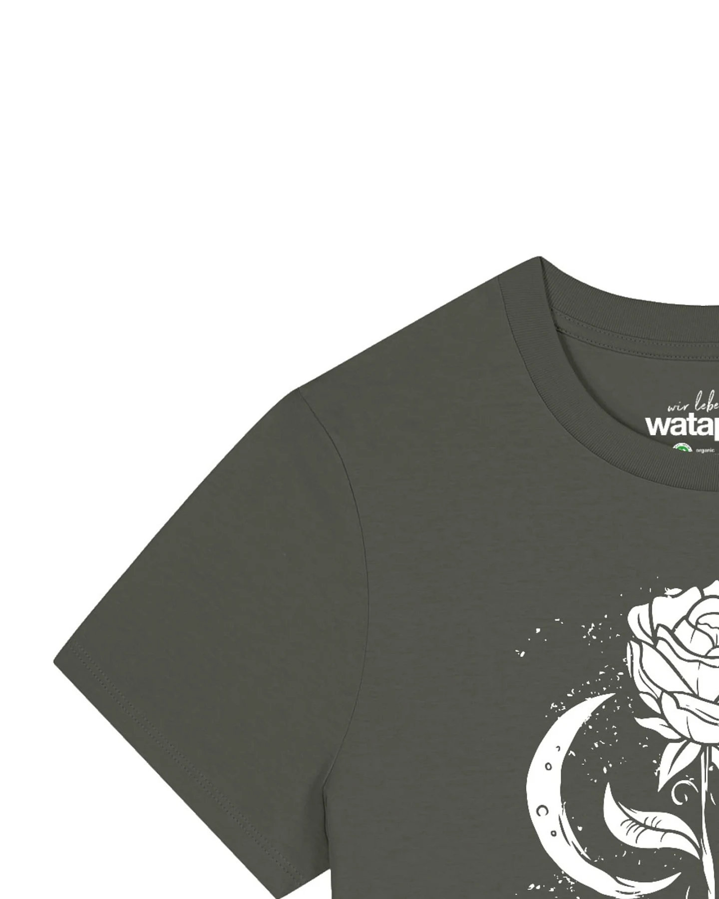 Watapparel T-Shirt Rose Und Mond – Ansicht 3