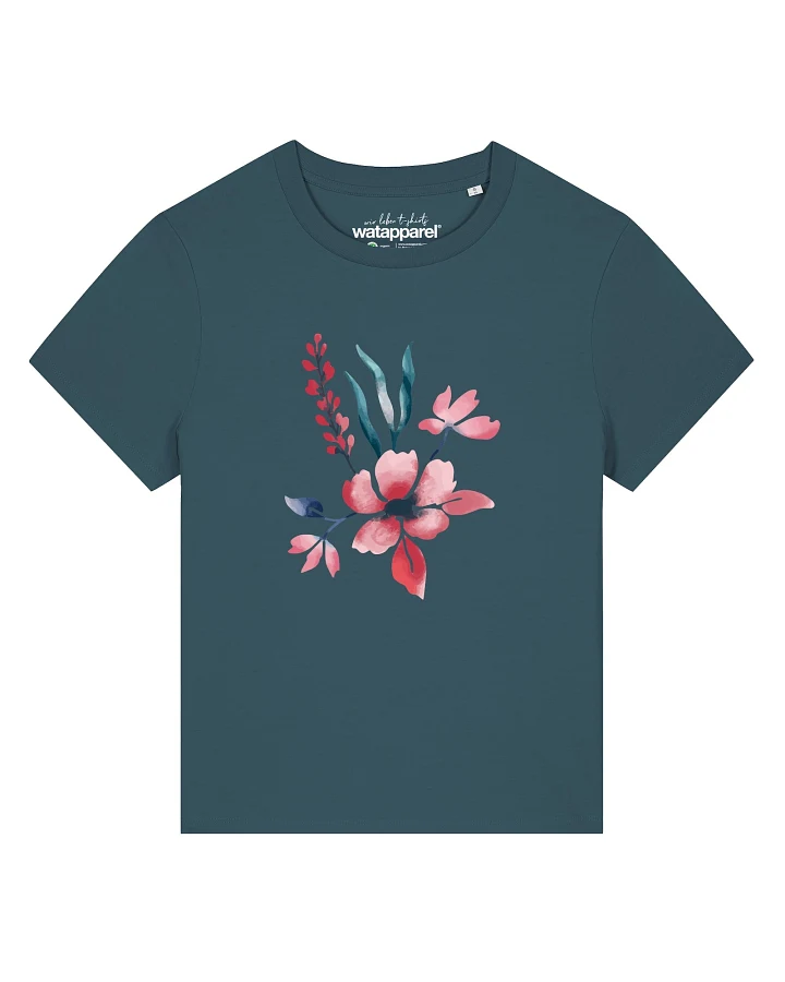 Produktseite: Watapparel T-Shirt Blume in Wasserfarbe 01