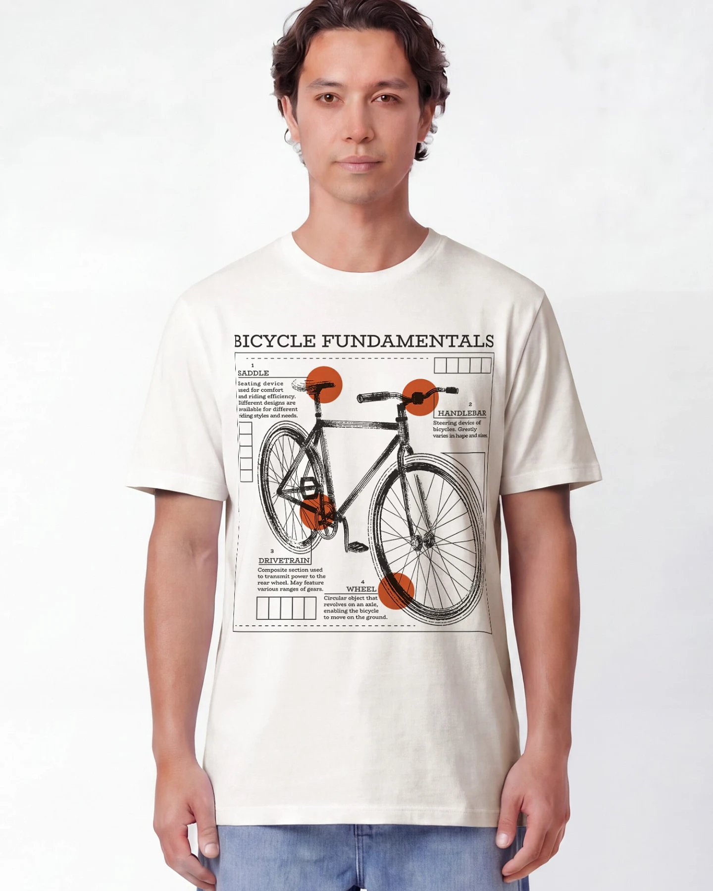 Watapparel T-Shirt Fahrrad Grundlagen – Ansicht 2