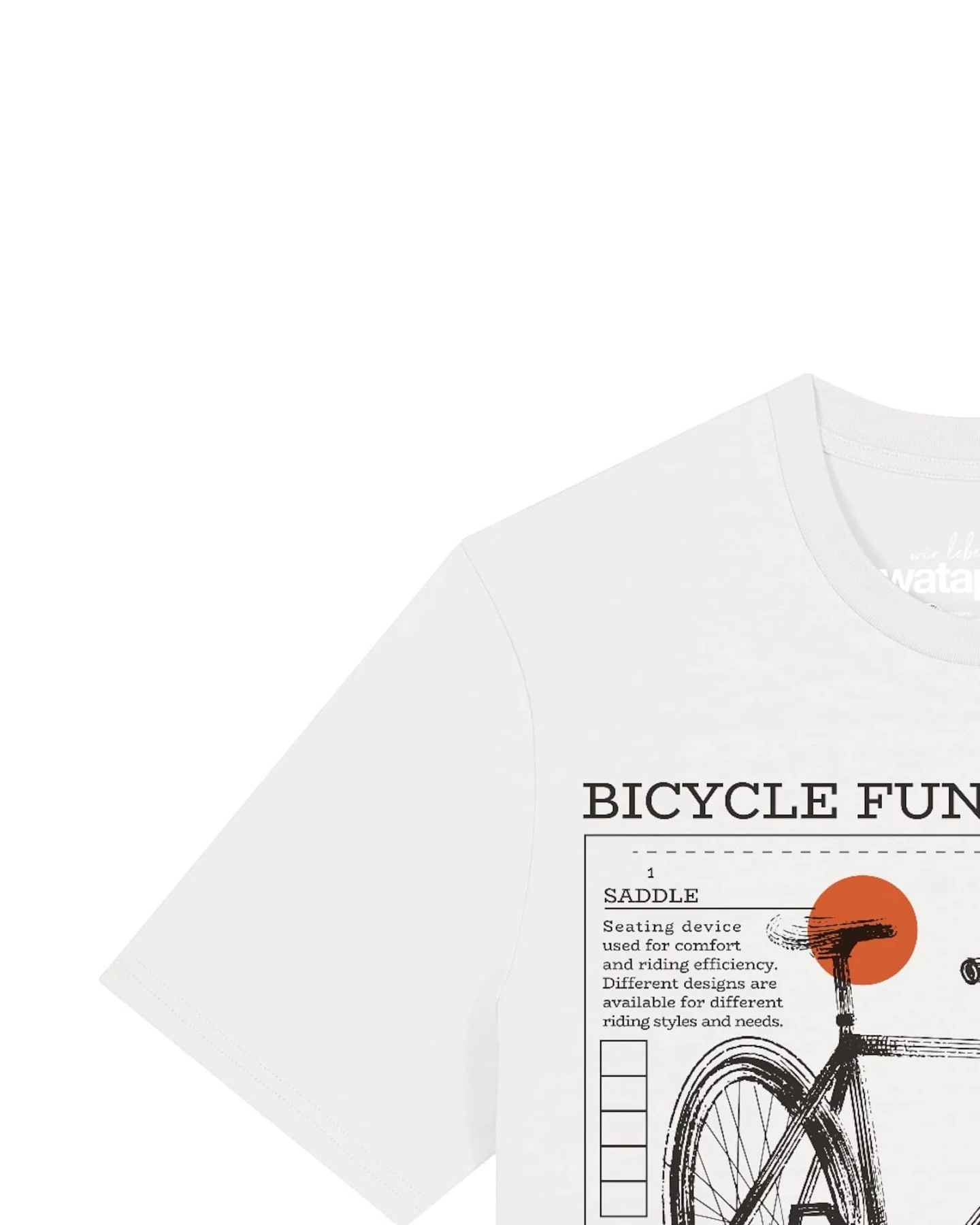 Watapparel T-Shirt Fahrrad Grundlagen – Ansicht 3