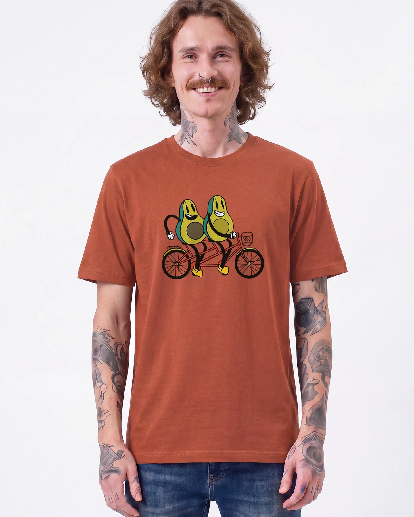Watapparel T-Shirt Avocado Fahrrad – Ansicht 2