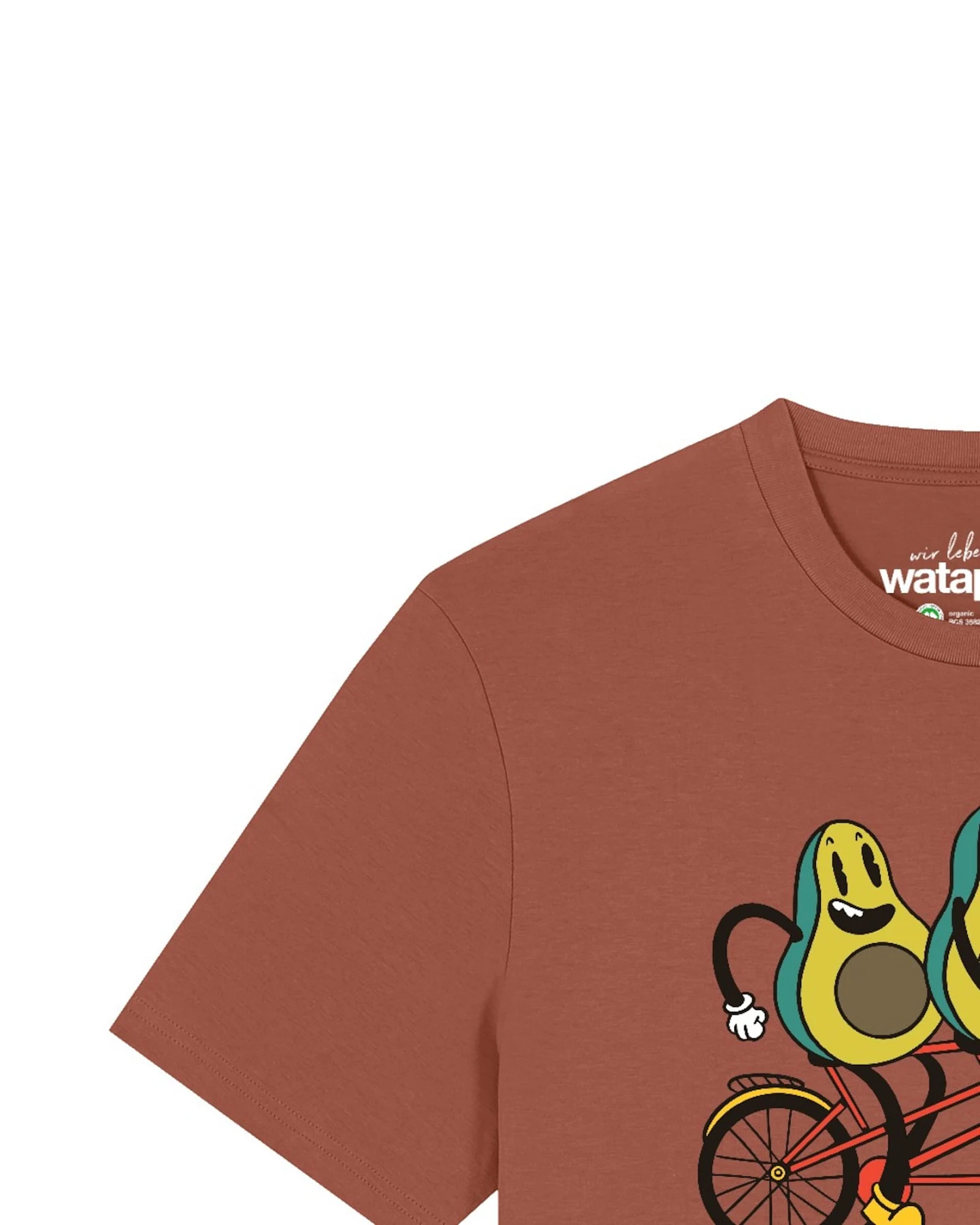 Watapparel T-Shirt Avocado Fahrrad – Ansicht 3