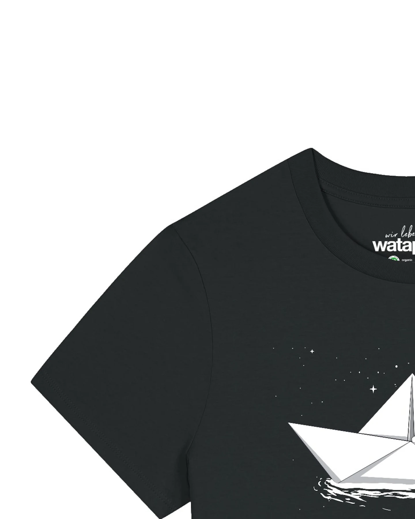 Watapparel T-Shirt Astronaut In Paper Boat – Ansicht 3