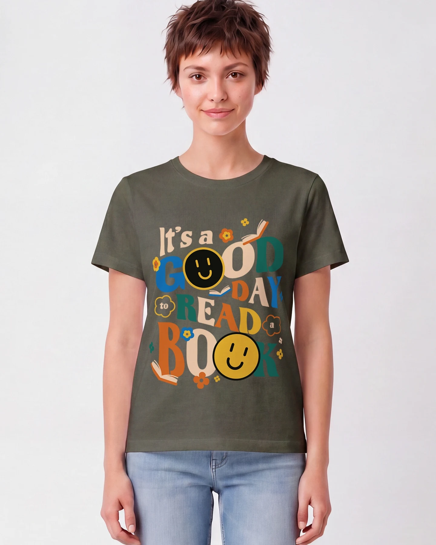 Watapparel T-Shirt Good day to read a book – Ansicht 2