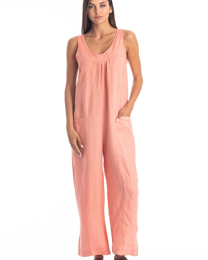 RAVENS VIEW IBIZA Damen vegan Jumpsuit Aura Koralle Lehm