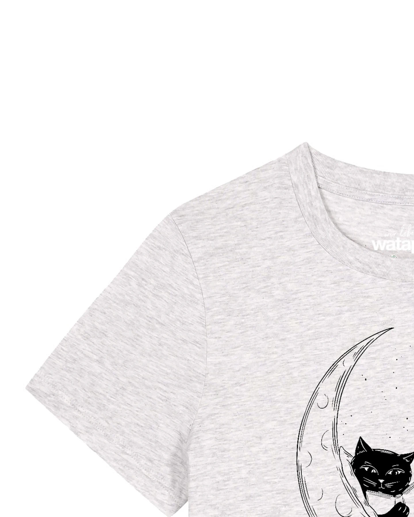 Watapparel T-Shirt Katze Auf Dem Mond – Ansicht 3