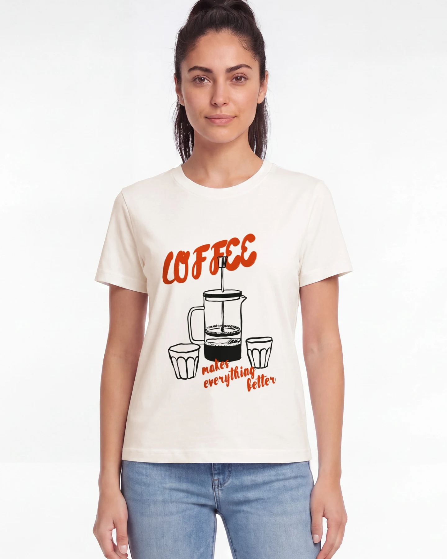 Watapparel T-Shirt Coffee makes everything better – Ansicht 2