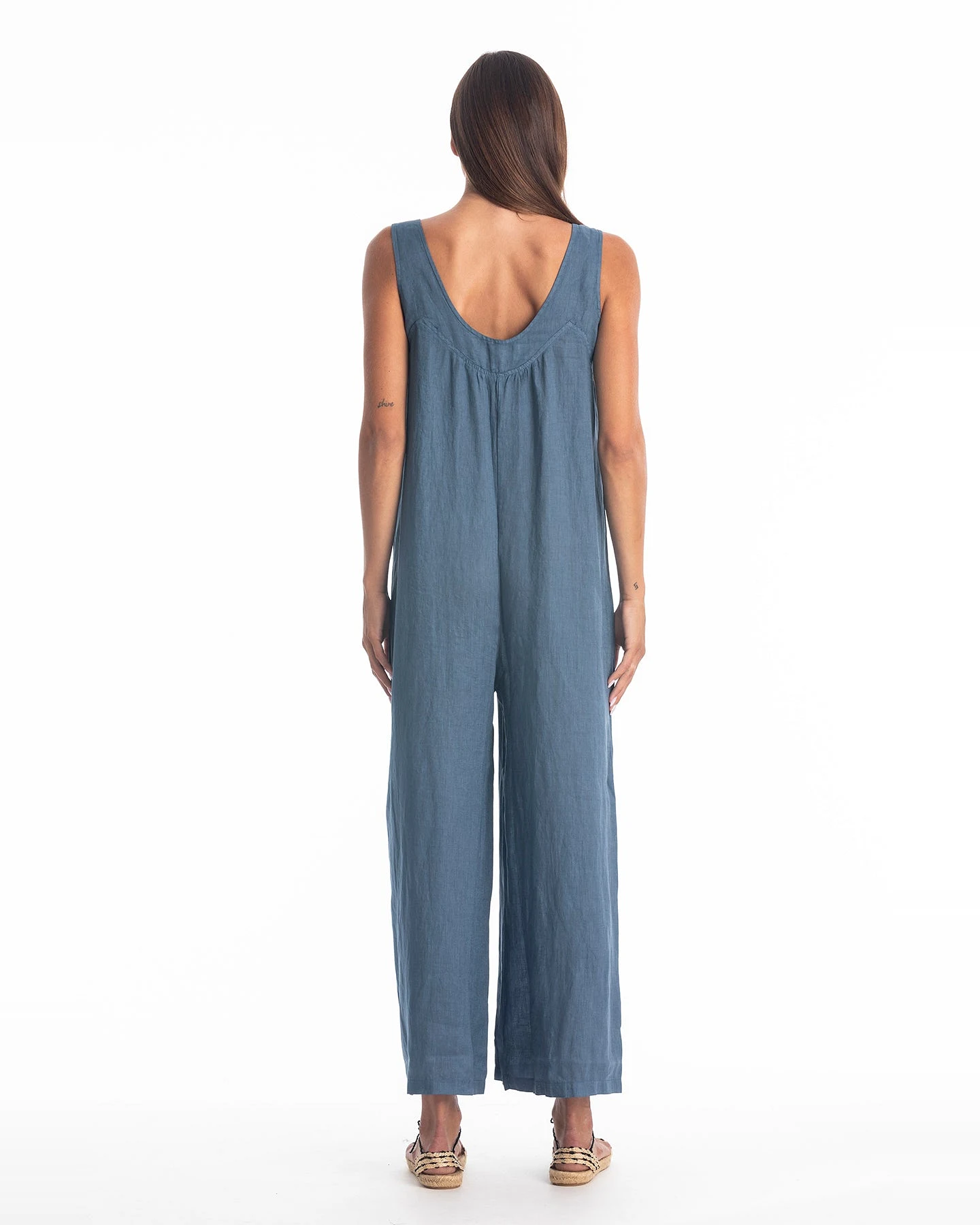 RAVENS VIEW IBIZA Damen vegan Jumpsuit Aura Jeans Blau – Ansicht 2