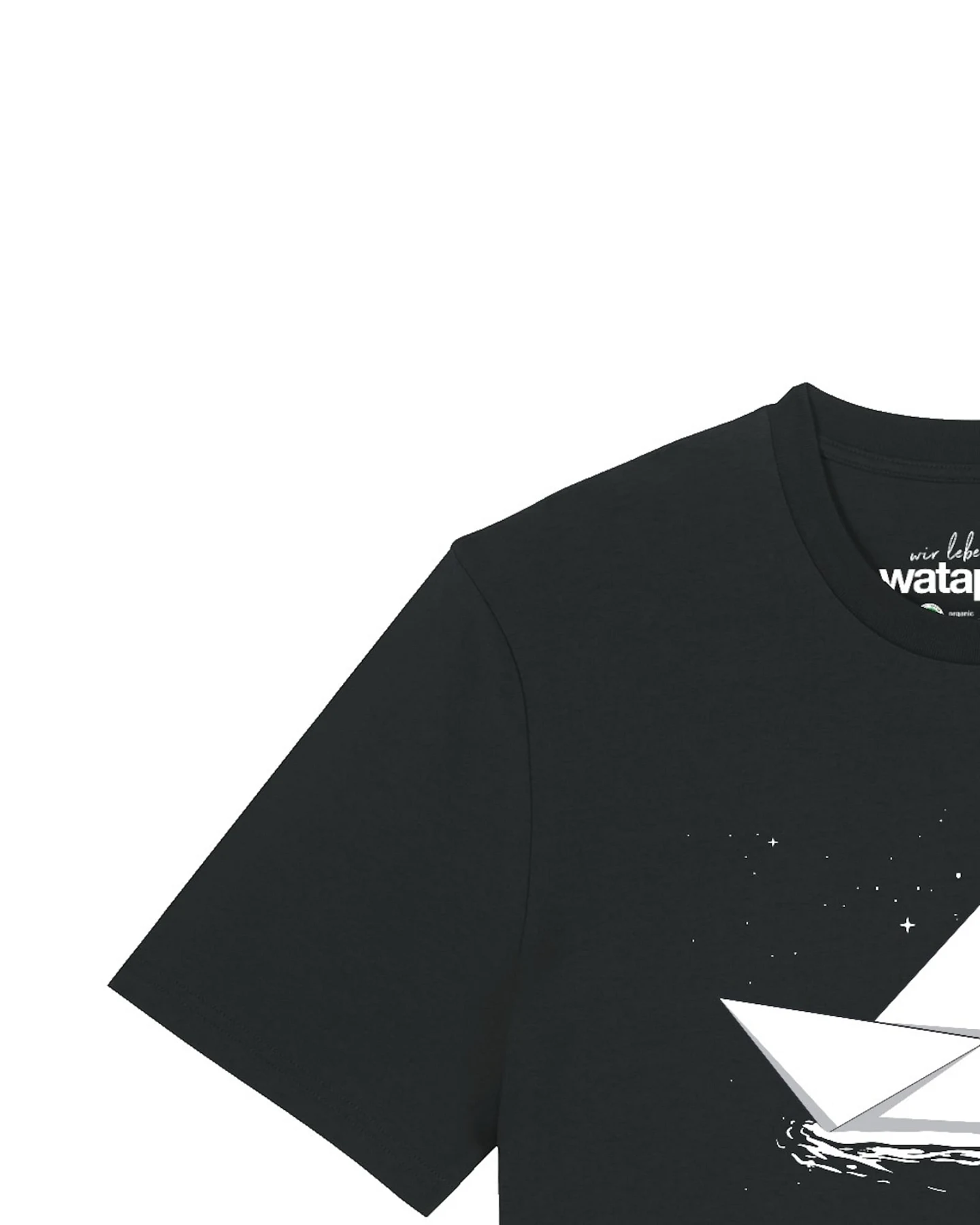 Watapparel T-Shirt Astronaut In Paper Boat – Ansicht 3