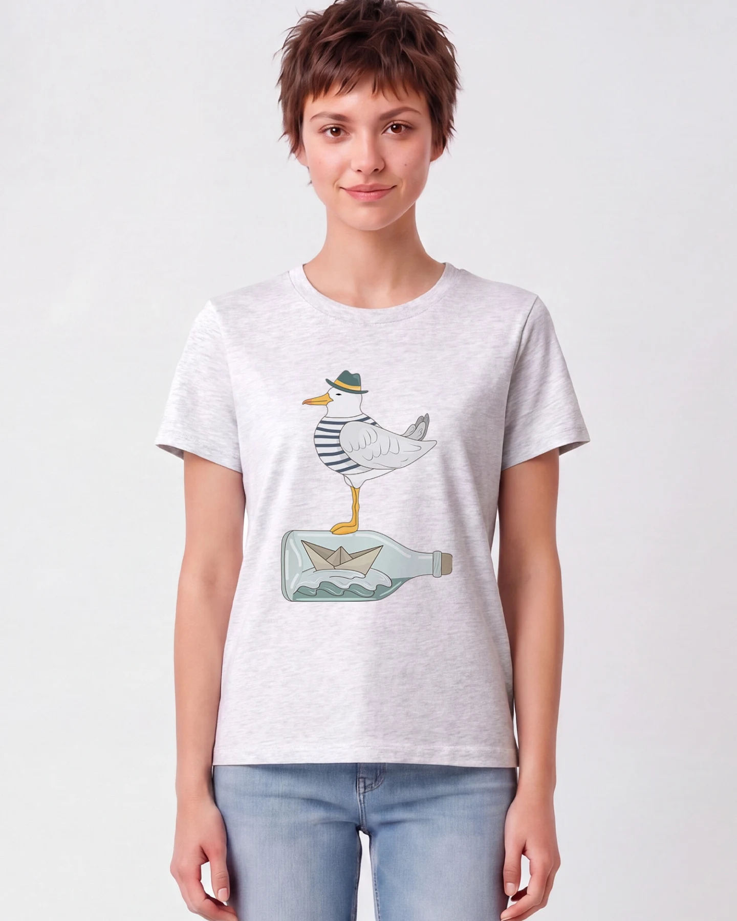 Watapparel T-Shirt Möwe mit Hut – Ansicht 2