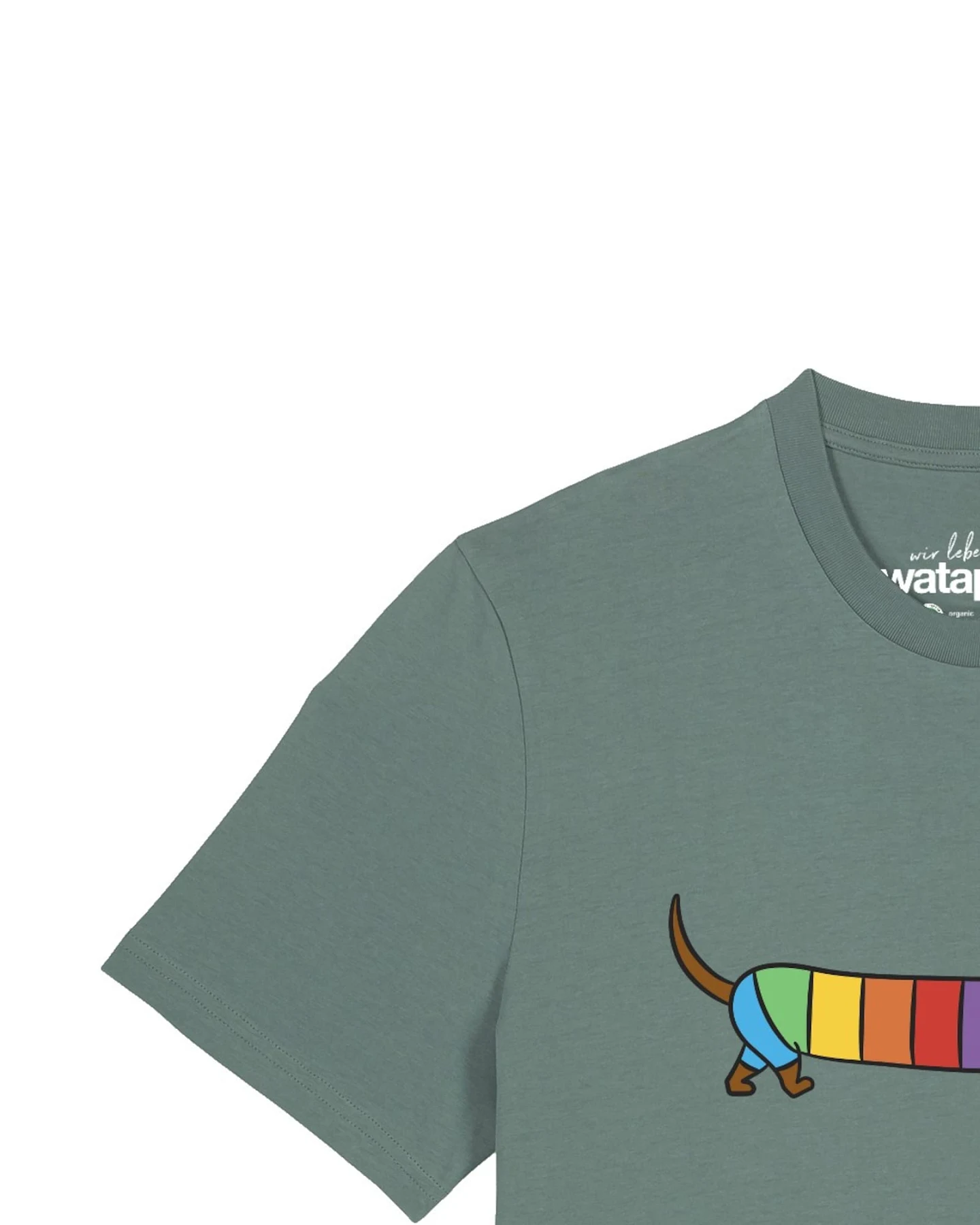 Watapparel T-Shirt Regenbogen Dackel – Ansicht 3