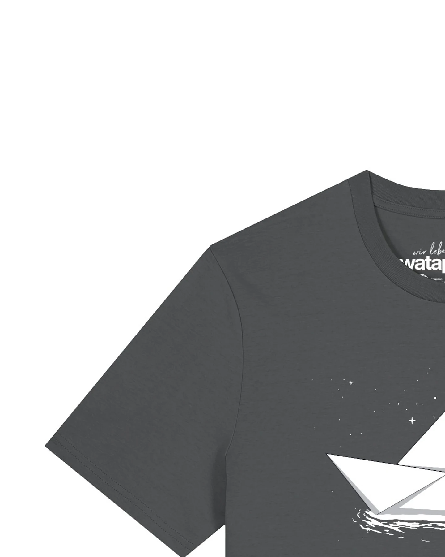 Watapparel T-Shirt Astronaut In Paper Boat – Ansicht 3