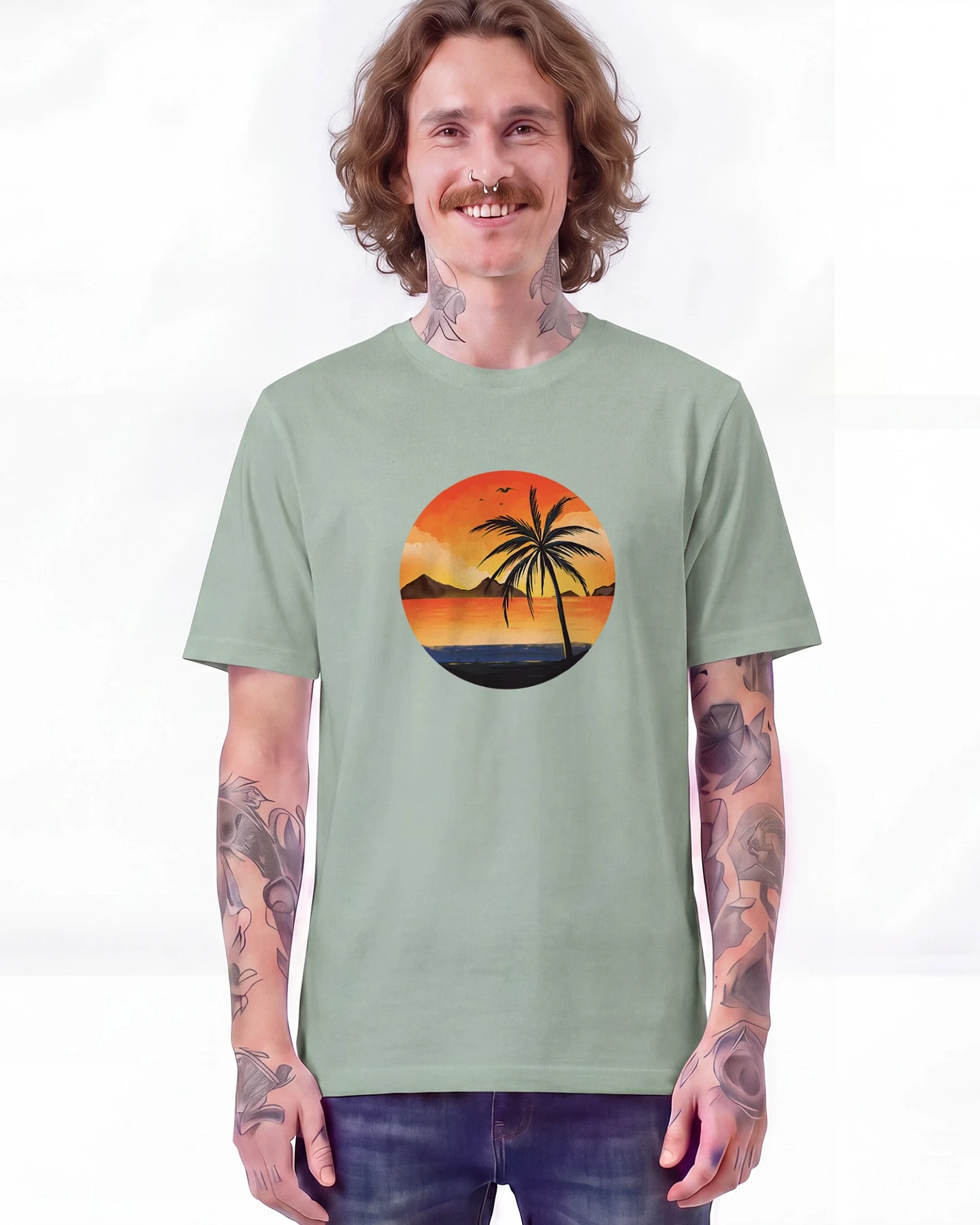 Watapparel T-Shirt Sunset On Palm Beach – Ansicht 2