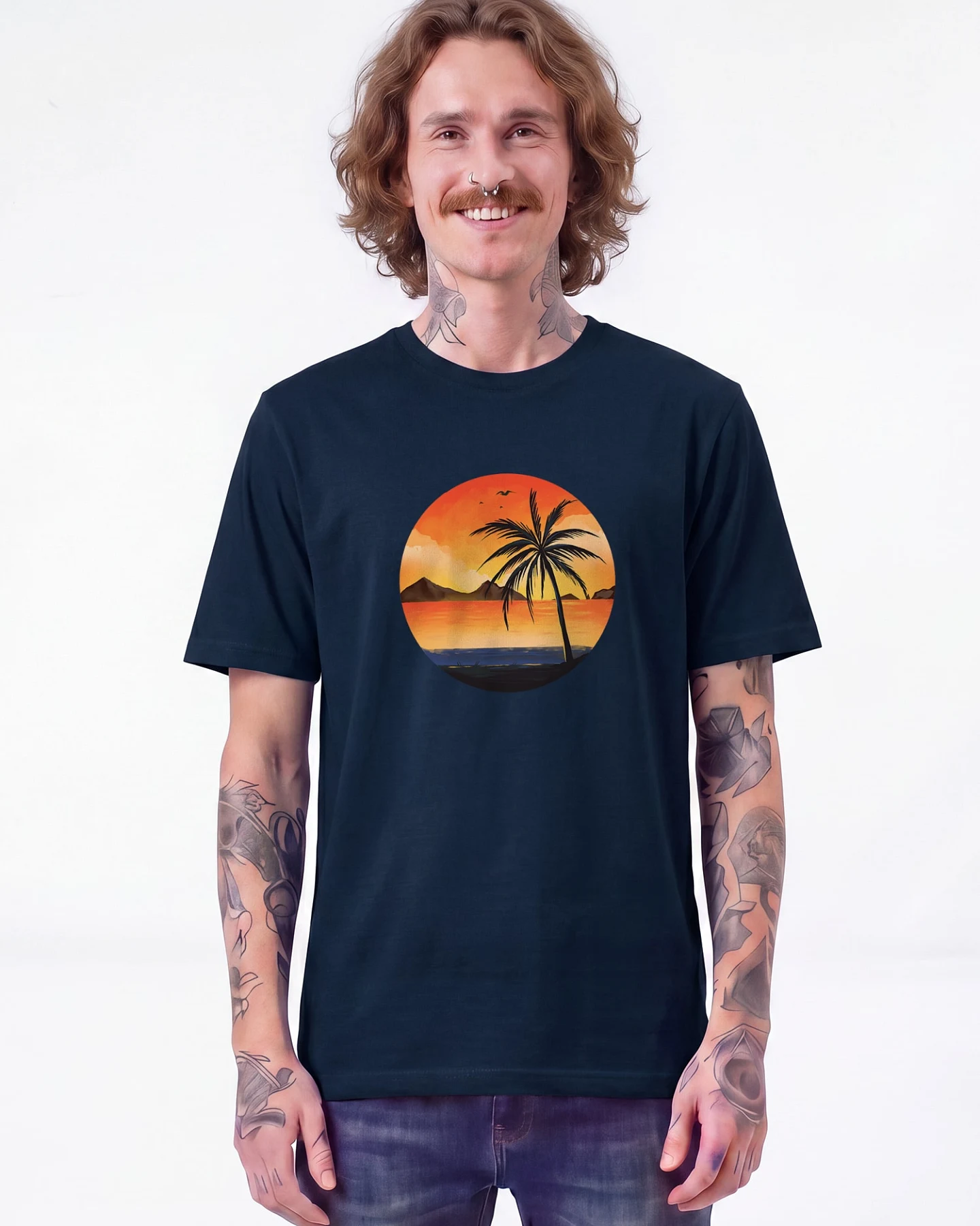 Watapparel T-Shirt Sunset on palm beach – Ansicht 2