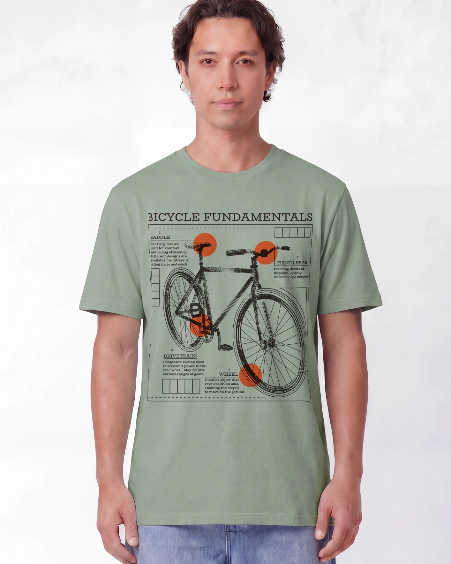 Watapparel T-Shirt Fahrrad Grundlagen – Ansicht 2