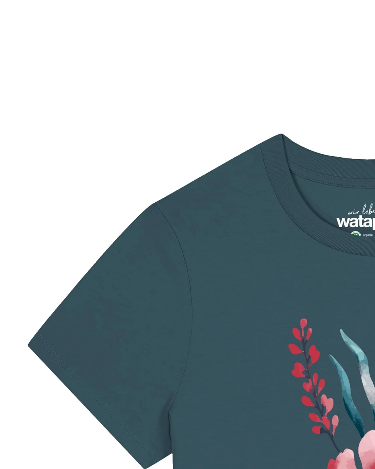 Watapparel T-Shirt Blume in Wasserfarbe 01 – Ansicht 3
