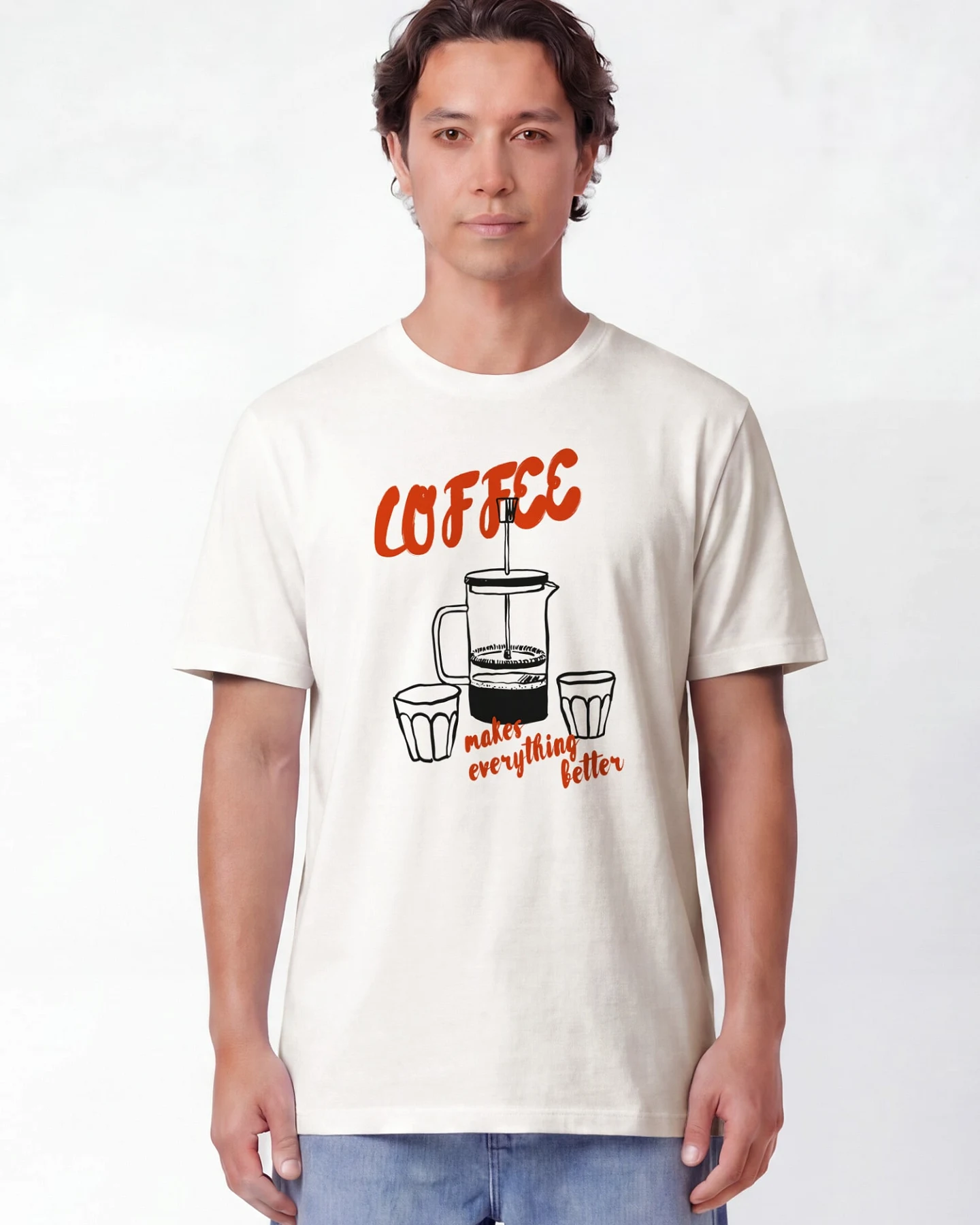 Watapparel T-Shirt Coffee makes everything better – Ansicht 2