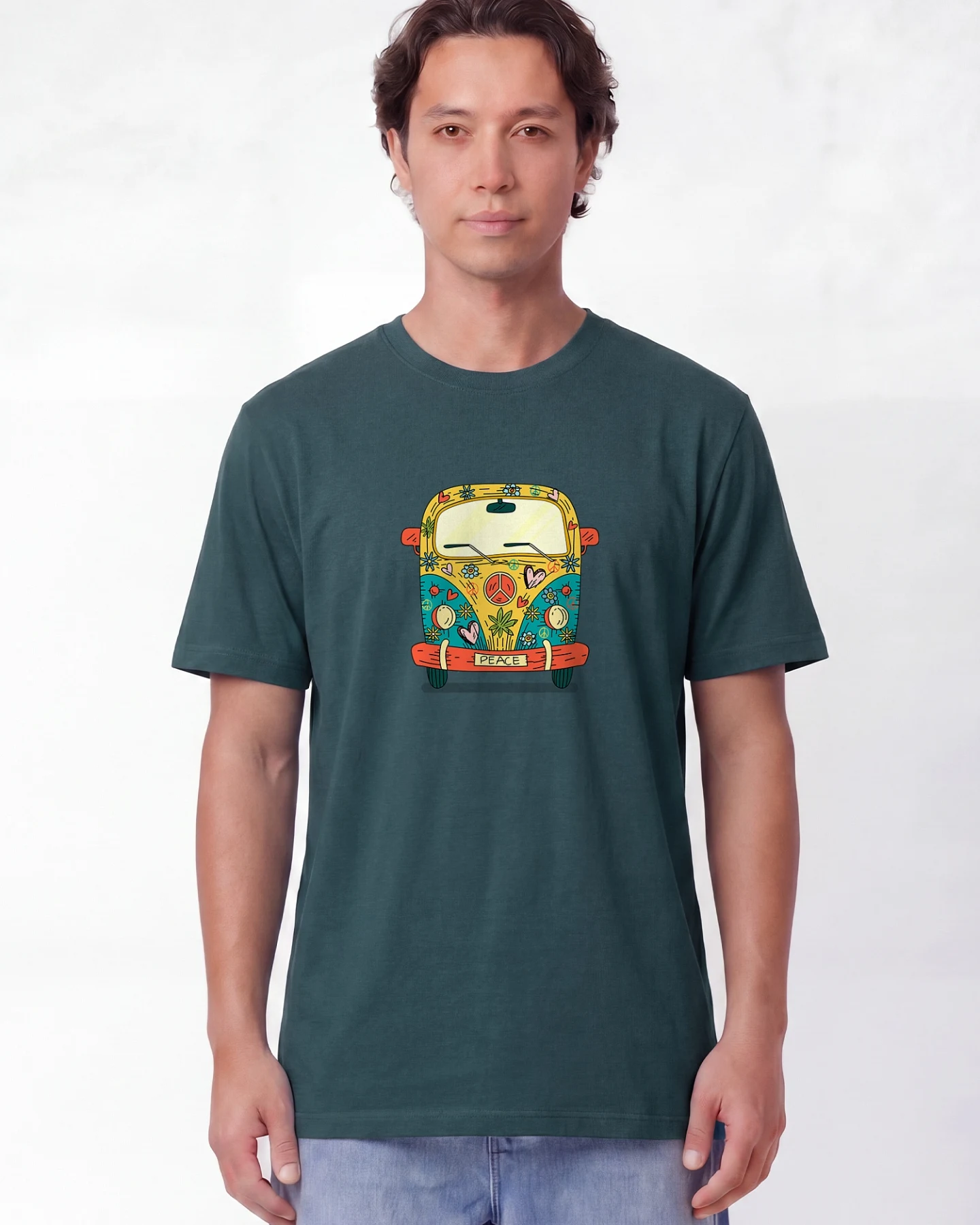 Watapparel T-Shirt Hippies Bus – Ansicht 2