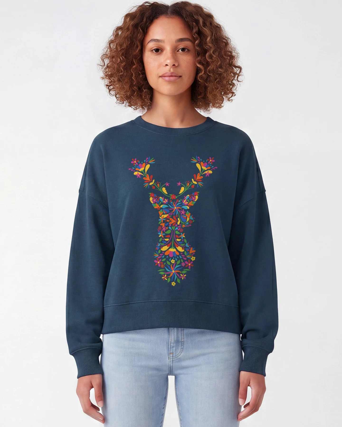 Watapparel Sweatshirt Floral Deer – Ansicht 2