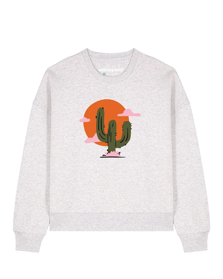 Watapparel Sweatshirt Kaktus im Sonnenuntergang