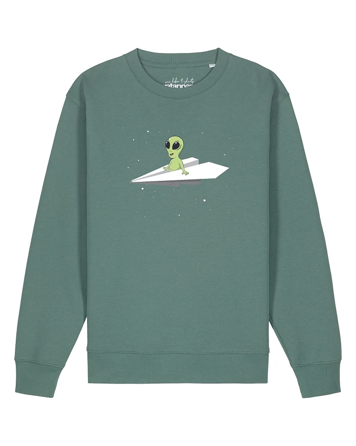Watapparel Sweatshirt Alien On A Paper Plane