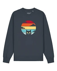 Produktseite: Watapparel Sweatshirt Retro Sunset Cat