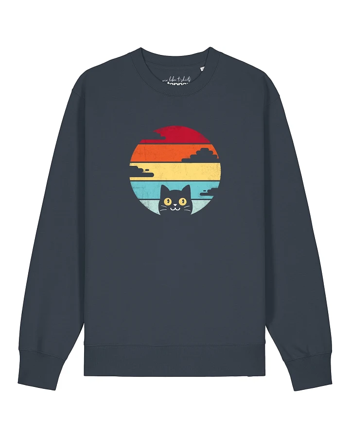 Watapparel Sweatshirt Retro Sunset Cat