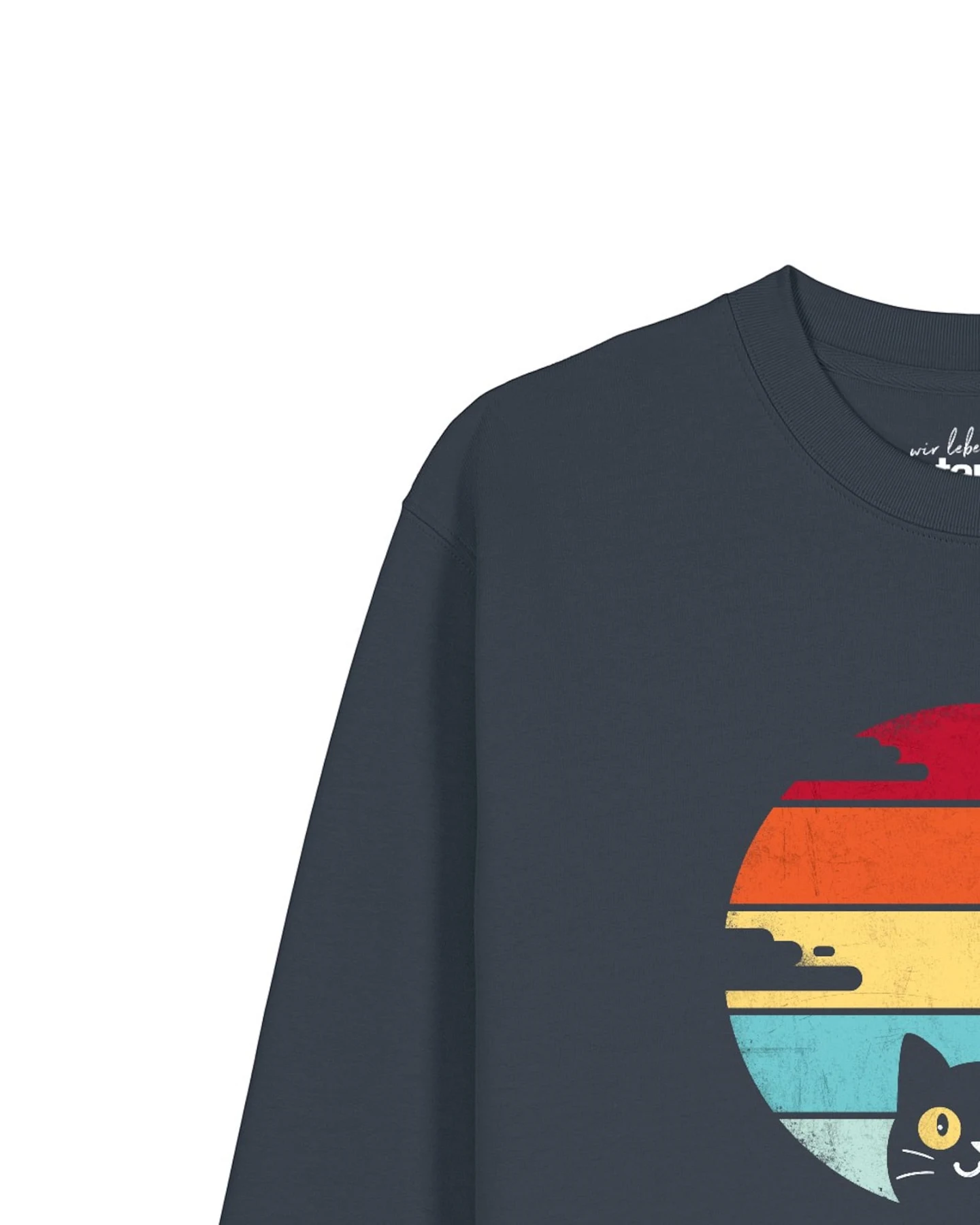 Watapparel Sweatshirt Retro Sunset Cat – Ansicht 3