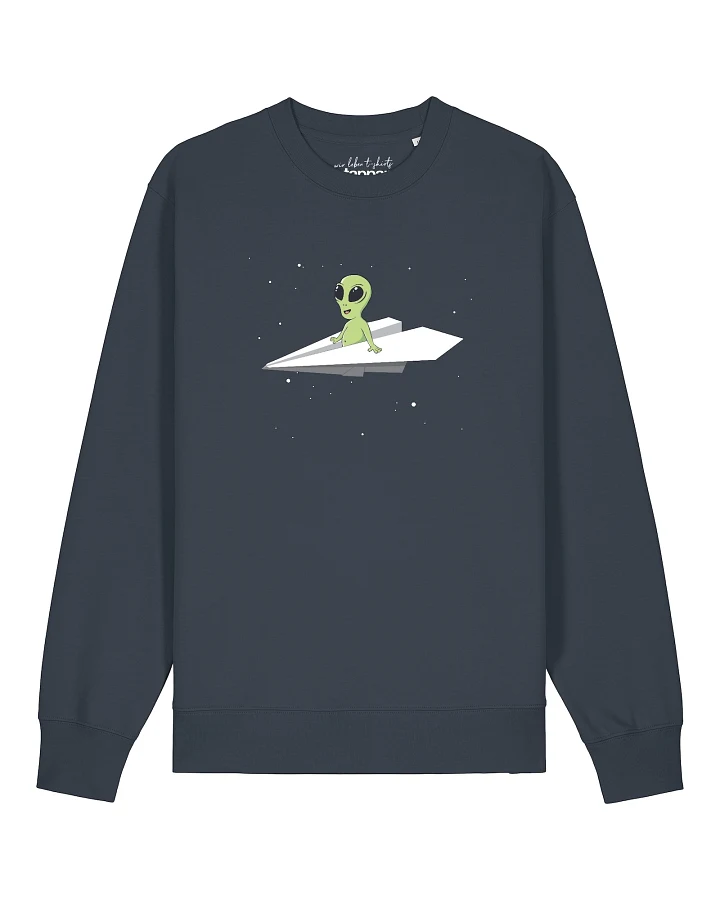 Watapparel Sweatshirt Alien On A Paper Plane