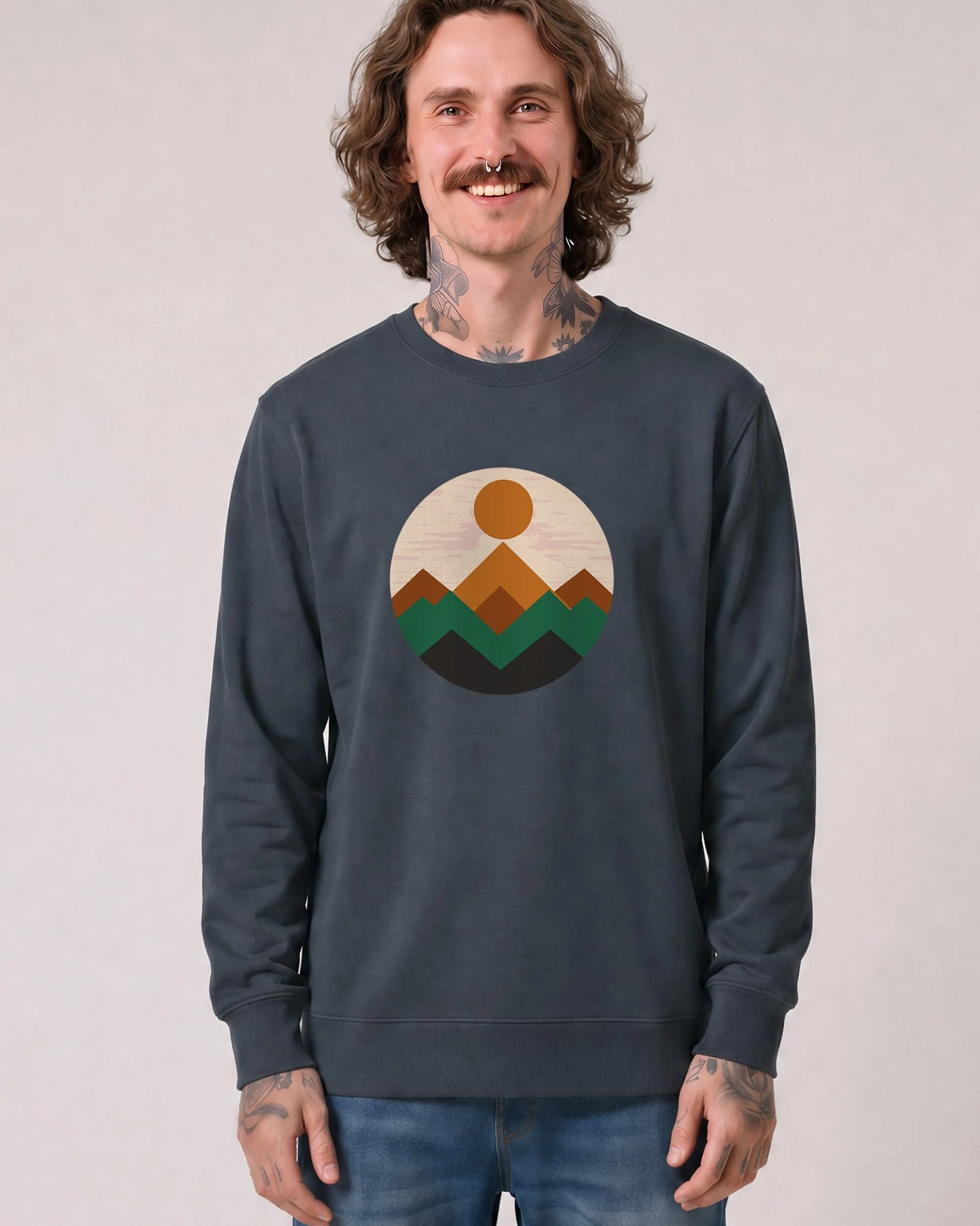 Watapparel Sweatshirt Geometric Landscape 2 – Ansicht 2