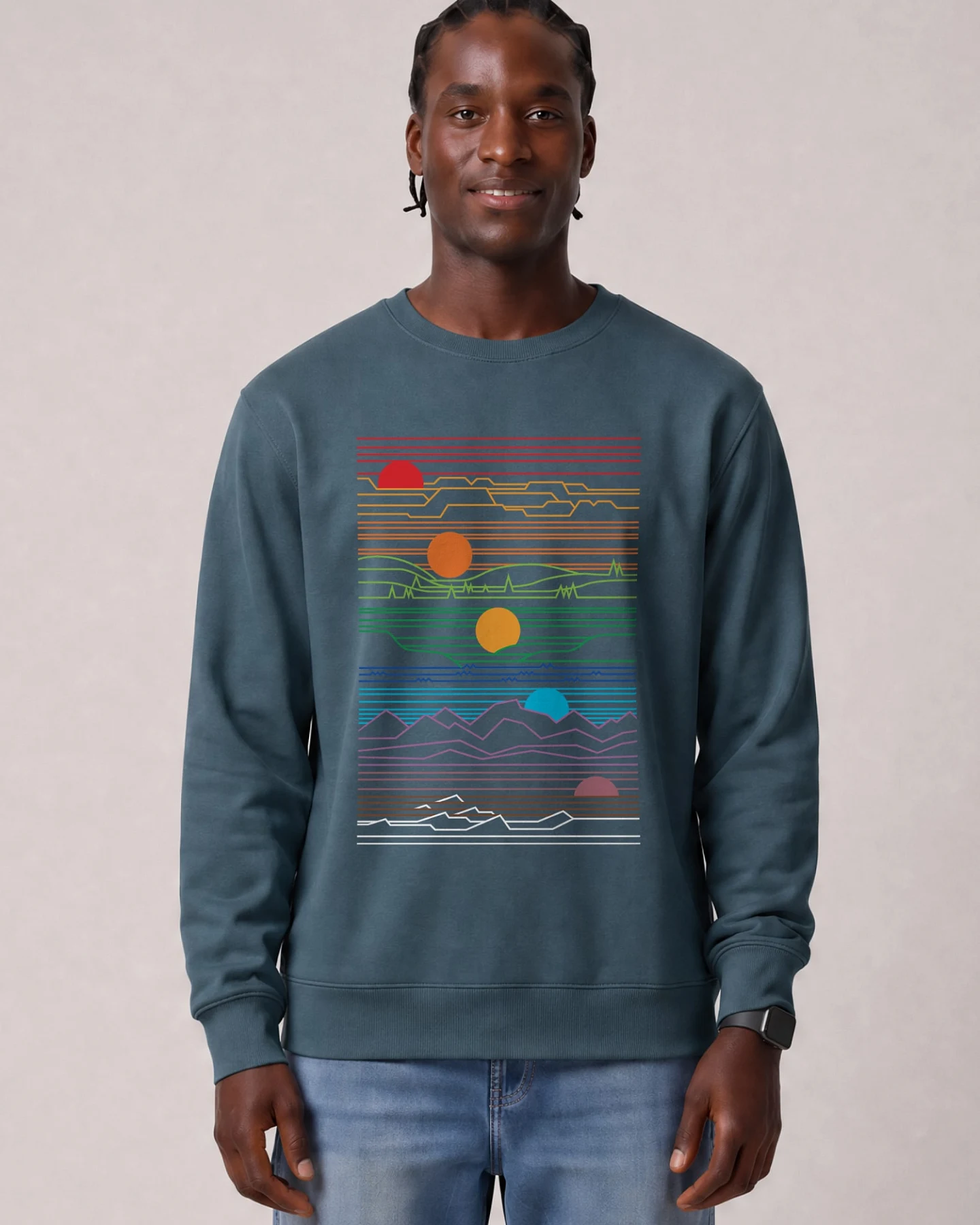 Watapparel Sweatshirt Sun And Moon – Ansicht 2