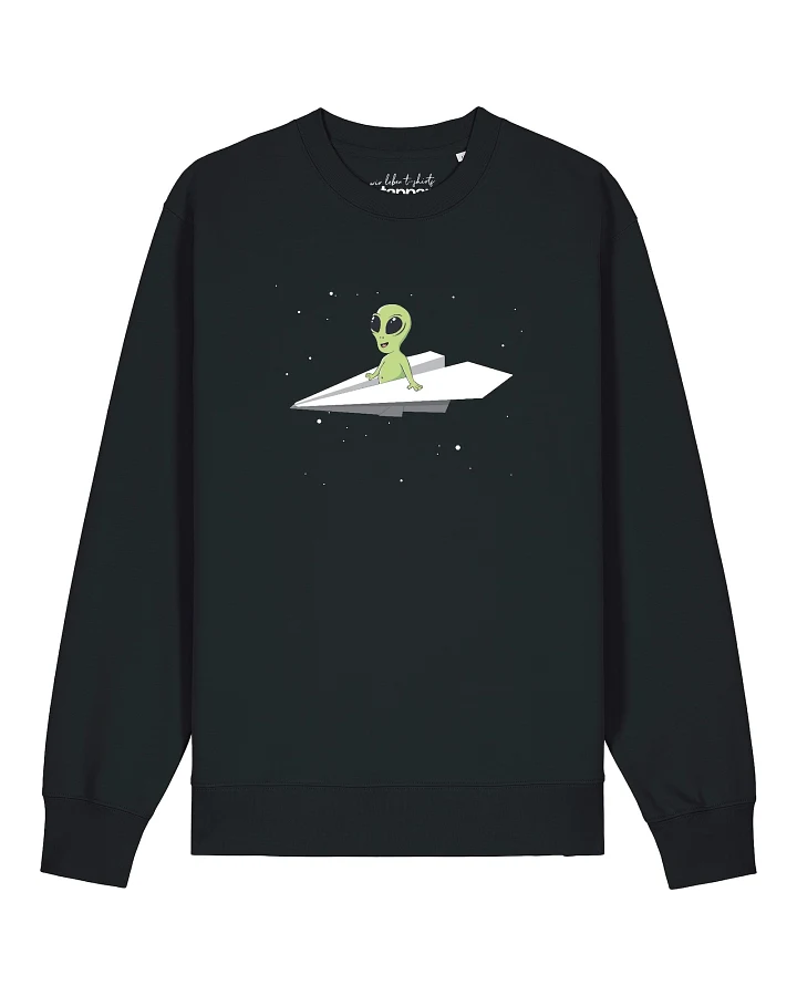 Watapparel Sweatshirt Alien On A Paper Plane