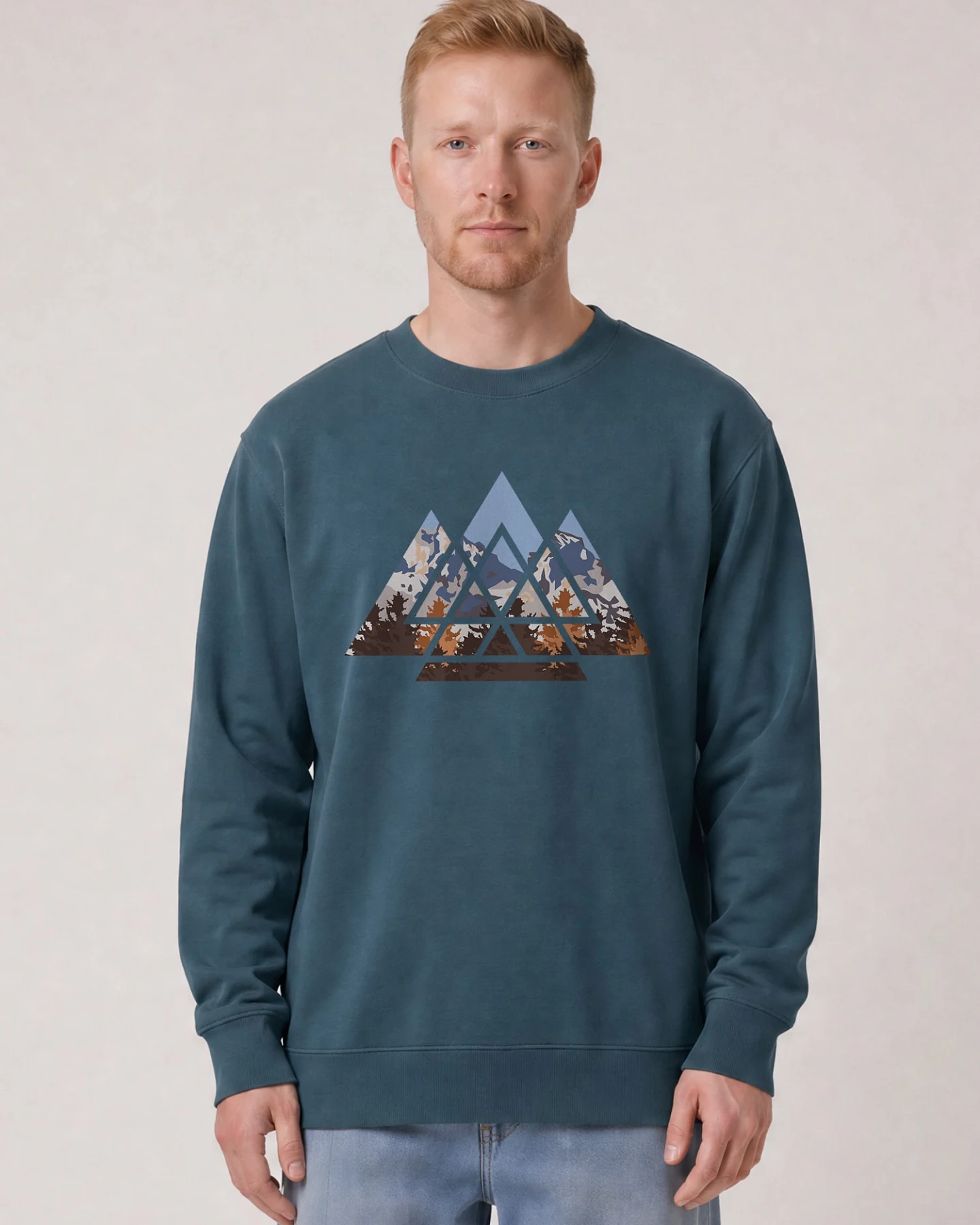 Watapparel Sweatshirt Geometric Landscape – Ansicht 2