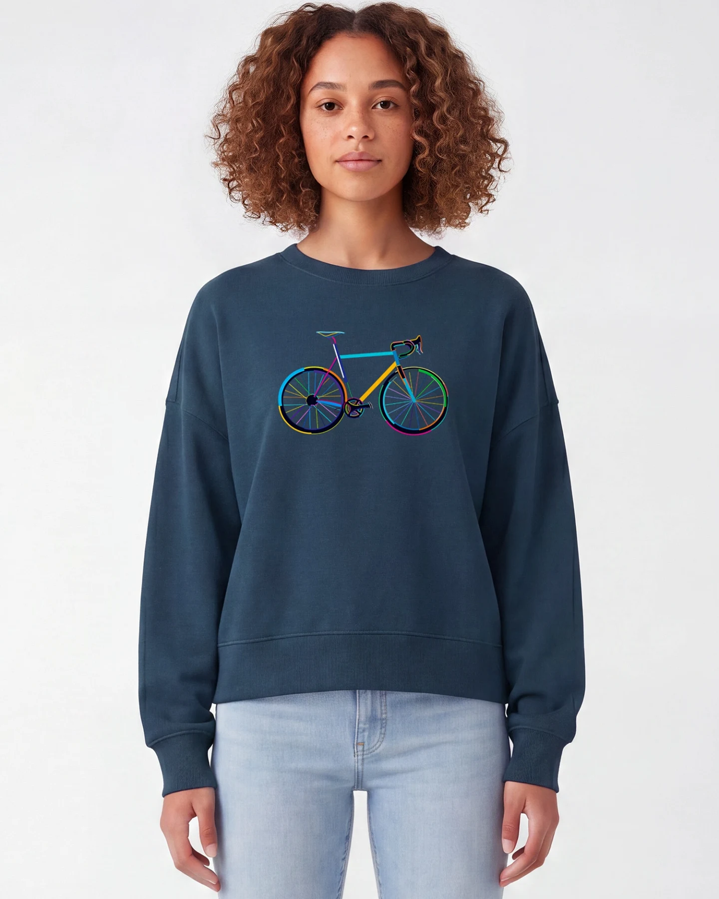 Watapparel Sweatshirt Fahrrad By Night – Ansicht 2