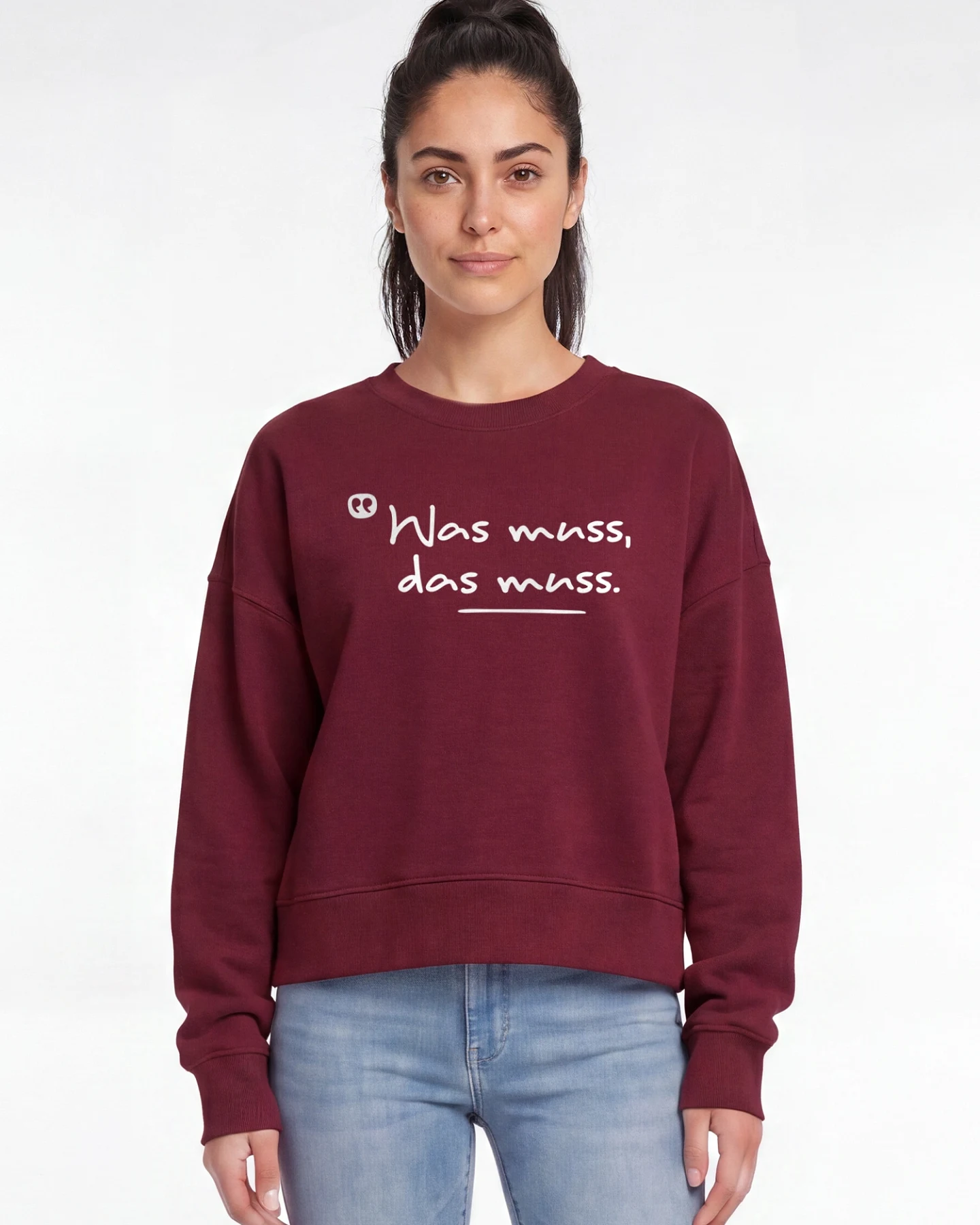 Watapparel Sweatshirt Was Muss Das Muss – Ansicht 2